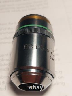 Nikon 20X Brightfield/Darkfield DIC 210 objective, 0.4 NA