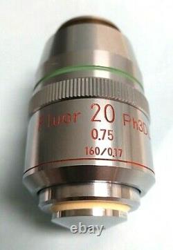 Nikon 20 Fluor Ph3 DL Objective Lens 20X / 0.75 160/0.17 For Fluor Microscope