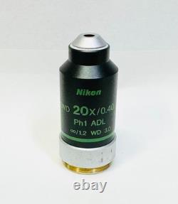 Nikon 20x/0.40 Ph1-ADL Phase Contrast Microscope Objective Lens For Eclipse M25