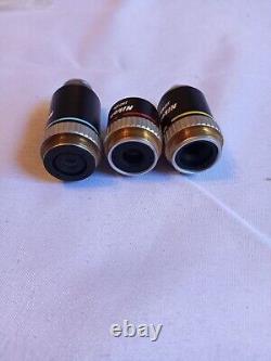 Nikon 4/0.1 160/-, 40/0.65 160/0.17, 10/0.25 160/-, Microscope Objective Lens