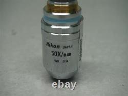 Nikon 50X/0.80 WD. 0.54 CF Plan Microscope Objective Lens for Nikon MM-40