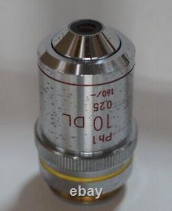 Nikon Achromat Phase Contrast Microscope Objective Lens 10x 0.25 160mm LTD