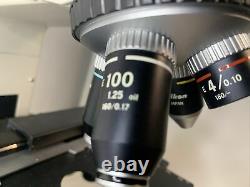 Nikon Alphaphot YS Microscope Binocular with 4 E Objective Lenses & Eyepieces