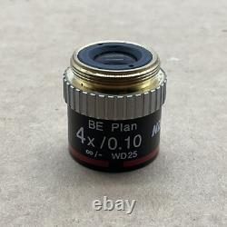 Nikon BE Plan 4x/0.10? /- WD 25 Microscope Objective