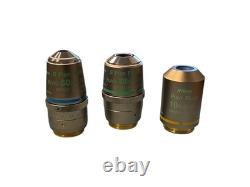 Nikon CFI Plan Fluor Objective Lens Set 10x 20x 60x Microscope