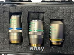Nikon CFI Plan Fluor Objective Lens Set 10x 20x 60x Microscope