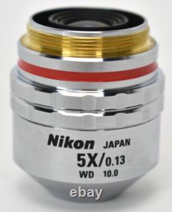 Nikon CF PLan 5X/0.13 BD DIC WD 10.0 Microscope Objective Lens EXCELLENT