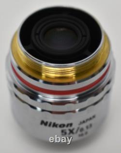 Nikon CF PLan 5X/0.13 BD DIC WD 10.0 Microscope Objective Lens EXCELLENT