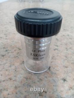 Nikon CF Plan 2.5x/0.075 EPI WD 8.8 OFN25 Microscope Objective Lens