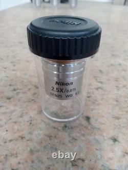 Nikon CF Plan 2.5x/0.075 EPI WD 8.8 OFN25 Microscope Objective Lens