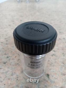 Nikon CF Plan 2.5x/0.075 EPI WD 8.8 OFN25 Microscope Objective Lens
