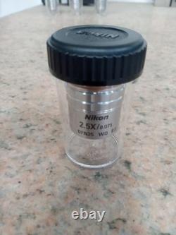 Nikon CF Plan 2.5x/0.075 EPI WD 8.8 OFN25 Microscope Objective Lens