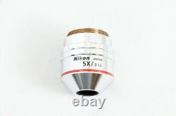 Nikon CF Plan 5x/0.13 inf/0 BD WD 10.0 Microscope Objective Lens #3605