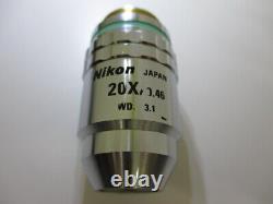 Nikon CF Plan EPI 20x/0.46? /0 EPI WD 3.1 Infinity Microscope Objective Lens RMS