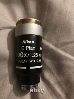 Nikon E Plan 100x/1.25 Oil? /0.17 WD 0.23 MICROSCOPE OBJECTIVE LENS