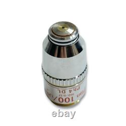 Nikon E Plan 100x/1.25 Oil 160/0.17 Ph4 DL Microscope Objective Lens Japan Made
