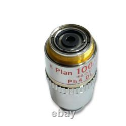 Nikon E Plan 100x/1.25 Oil 160/0.17 Ph4 DL Microscope Objective Lens Japan Made