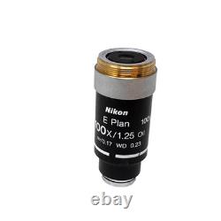 Nikon E Plan 100x/1.25 Oil Microscope Objective? /0.17 WD 0.23