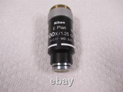 Nikon E Plan 100x Microscope Objective Lens for E Series Microscopes