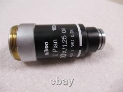 Nikon E Plan 100x Microscope Objective Lens for Eclipse Series Microscopes