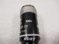 Nikon E Plan 100x Oil Microscope Objective Lens Eclipse Series 1.25 WD 0.23 Nice