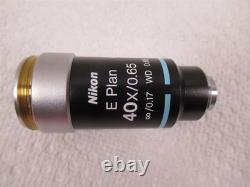 Nikon E Plan 40x 0.65 Microscope Objective Lens for Eclipse Series Microscopes
