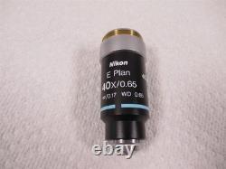 Nikon E Plan 40x 0.65 Microscope Objective Lens for Eclipse Series Microscopes