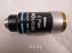 Nikon E Plan 40x Microscope Objective Lens for Eclipse Series Microscopes