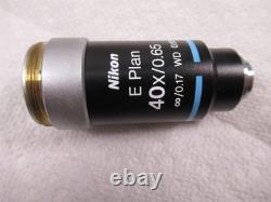 Nikon E Plan 40x Microscope Objective Lens for Eclipse Series Microscopes