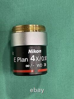 Nikon E Plan 4X/0.10? / WD 30 Microscope Objective