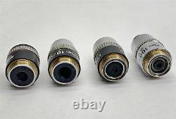 Nikon E Plan 4/0.1 10/0.25 40/0.65 100/1.25 oil Microscope Objective Lens LOT 4