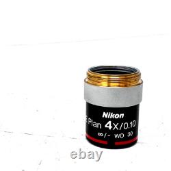 Nikon E Plan 4x/0.10 Microscope Objective Lens? /- WD 30