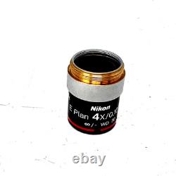Nikon E Plan 4x/0.10 Microscope Objective Lens? /- WD 30