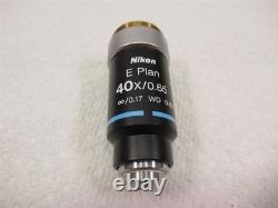 Nikon Eclipse E Plan 40x Microscope Objective Lens WD 0.65 Excellent Shape