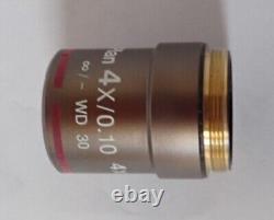 Nikon Eclipse Series Biological Microscope Objective Lens CFI Plan 4x/0.10 Used