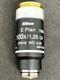 Nikon Eclipse Series E Plan 100x Microscope Objective Lens Excellent Condition