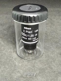 Nikon Eclipse Series E Plan 100x Microscope Objective Lens Excellent Condition