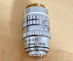 Nikon Fluor 100 / 1.30 Oil 160 / 0.17 Microscope Objective Lens Sharp Optics