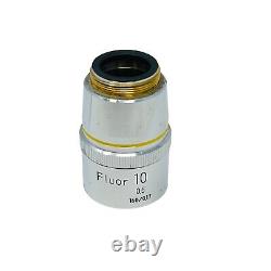 Nikon Fluor 10x / 0.5 160 / 0.17 Microscope Objective Lens 341472 Made in Japan