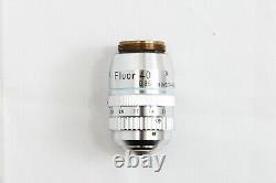 Nikon Fluor 40X 0.85 160/0.11-0.23 Microscope Objective Lens Ring Works #5144