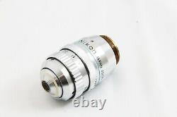 Nikon Fluor 40X 0.85 160/0.11-0.23 Microscope Objective Lens Ring Works #5144