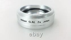 Nikon G-AL 2x Japan Auxiliary Objective Lens for Stereo Microscope x2