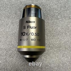 Nikon Japan S Fluor 10X/0.50? /0.17 WD 1.2 Microscope Objective