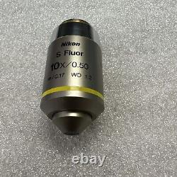 Nikon Japan S Fluor 10X/0.50? /0.17 WD 1.2 Microscope Objective