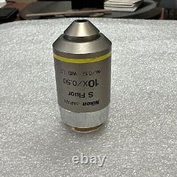 Nikon Japan S Fluor 10X/0.50? /0.17 WD 1.2 Microscope Objective
