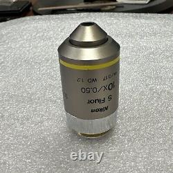 Nikon Japan S Fluor 10X/0.50? /0.17 WD 1.2 Microscope Objective