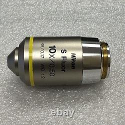 Nikon Japan S Fluor 10X/0.50? /0.17 WD 1.2 Microscope Objective