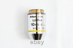 Nikon LU Plan 10x / 0.30 A? /0 WD 17.3 Microscope Objective Lens 25 Thread