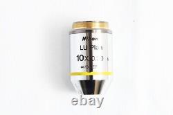 Nikon LU Plan 10x / 0.30 A? /0 WD 17.3 Microscope Objective Lens 25 Thread