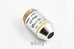 Nikon LU Plan 10x / 0.30 A? /0 WD 17.3 Microscope Objective Lens 25 Thread